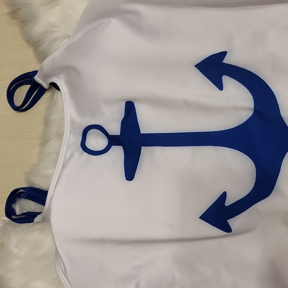Only Me 2 piece nautical style bathing suit.